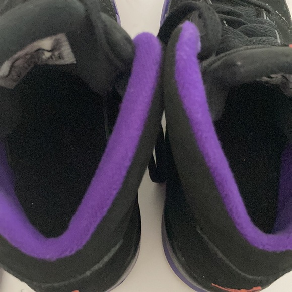 GUC Nike Jordan 5 Retro Raptors Size 11C Kids Black Ember Glow Fierce Purple - Picture 12 of 12